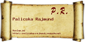 Palicska Rajmund névjegykártya
